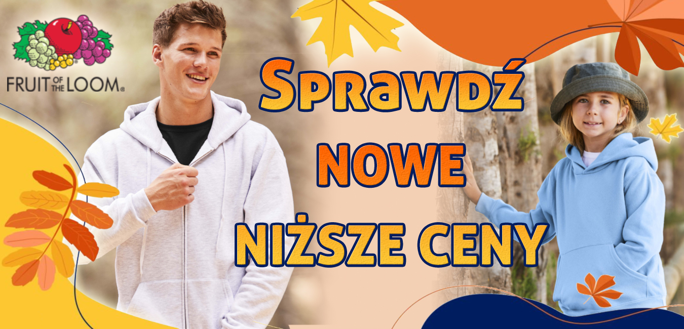 Sprawdź nowe niższe ceny odzieży Fruit of the Loom!