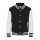 JH KIDS VARSITY JACKET Jet Black/White 3/4 - Zdjęcie