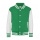 JH KIDS VARSITY JACKET Kelly Green/A. White 12/13 - Zdjęcie