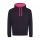 JH VARSITY HOODIE Jet Black/Hot Pink 2XL - Photo