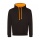 JH VARSITY HOODIE Jet Black/Orange C. L - Photo
