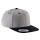K-UP Cap Flat Peak-6 Panels Heather Grey/Black - Photo