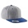 K-UP Cap Flat Peak-6 Panels Heather Grey/R.Blue - Photo