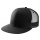 K-UP Trucker Flat Peak Cap-6 Panels Black - Zdjęcie