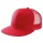 K-UP Trucker Flat Peak Cap-6 Panels Red - Zdjęcie
