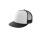 K-UP Trucker Flat Peak Cap-6 Panels White/Black - Zdjęcie
