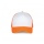 K-UP Trucker Mesh Cap-5 Panels White/Fluo.Orange - Zdjęcie