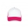 K-UP Trucker Mesh Cap-5 Panels White/Fuchsia - Zdjęcie