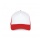 K-UP Trucker Mesh Cap-5 Panels White/Red - Zdjęcie
