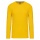 Kariban Men's Long Sleeve T Yellow S - Zdjęcie