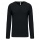 Kariban Men's Long Sleeve V-Neck T Black S - Photo