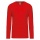 Kariban Men's Long Sleeve V-Neck T Red S - Photo