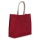 Kimood Jute Beach Bag Cherry Red/Gold - Photo