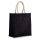 Kimood Jute Canvas Tote Large Black/Silver - Photo