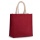 Kimood Jute Canvas Tote Large Cherry Red/Gold - Photo