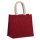 Kimood Jute Canvas Tote Small Cherry Red/Gold - Zdjęcie
