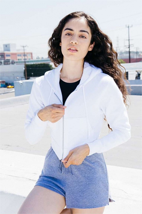 American Apparel Women's Zip Hooded 278g (AAF397) - Zdjęcie