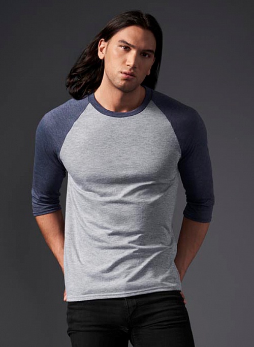 Anvil Tri-Blend 3/4 Sleeve Raglan T (AN6755) - Photo