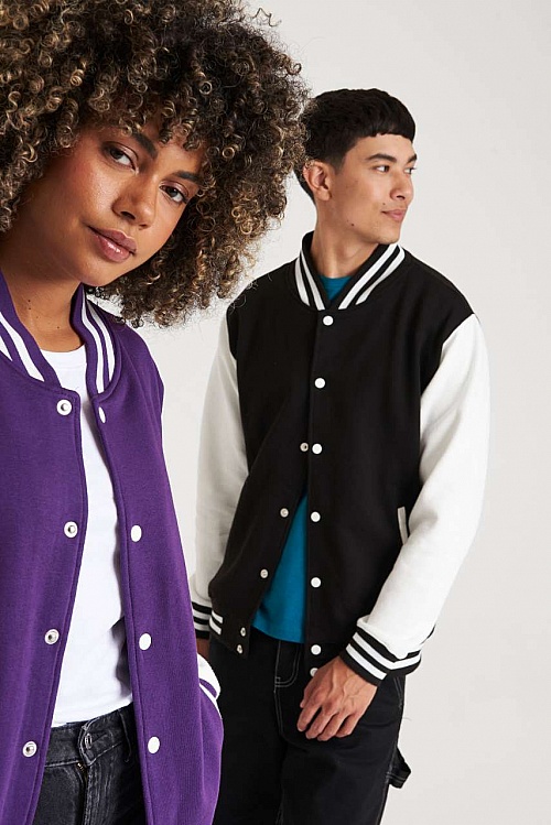 Bluza bomberka JUST HOODS VARSITY JACKET (AWJH043) - Zdjęcie