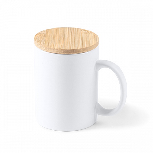 Ceramic mug with bamboo lid Stamina Berry 370 ml (MD4012) - Photo
