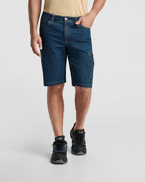 Denim work shorts Roly Nivus 370 g (BE6703) - Photo