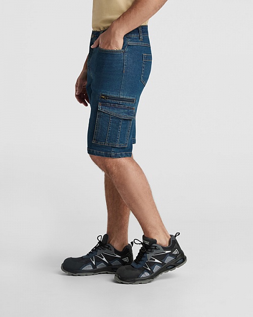 Denim work shorts Roly Nivus 370 g (BE6703) - Photo