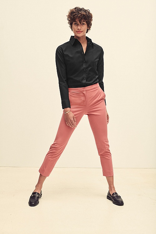 FOTL Lady-Fit Oxford Long Sleeve Shirt (65-002-0) - Zdjęcie