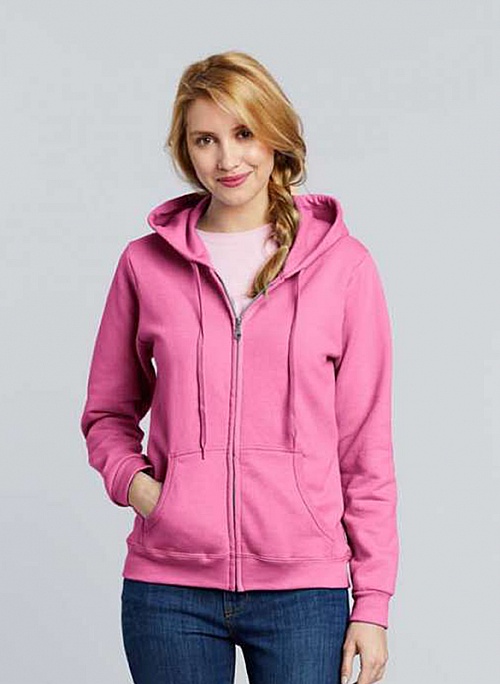 Gildan Ladies Full Zip Hood. Sweat (GIL18600) 271g - Zdjęcie