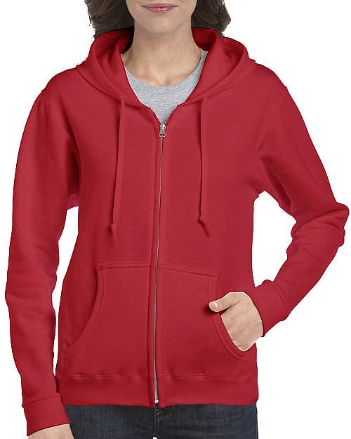 Gildan Ladies Full Zip Hood. Sweat (GIL18600) 271g - Zdjęcie