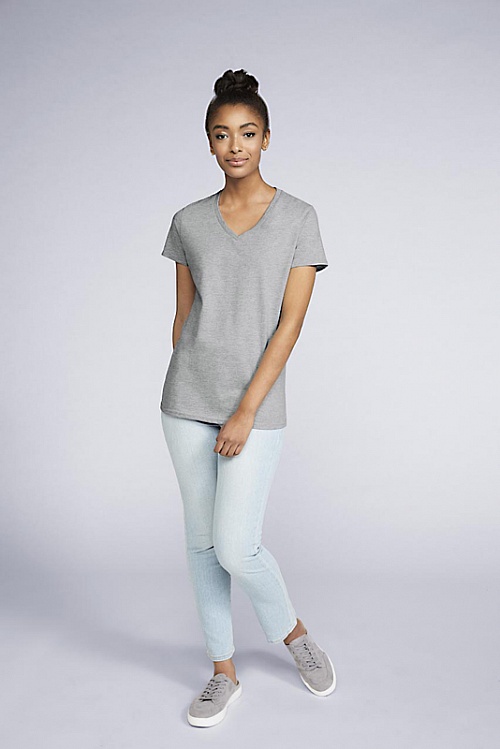 Gildan Premium Cotton Ladies V-Neck T (GIL4100V) - Zdjęcie