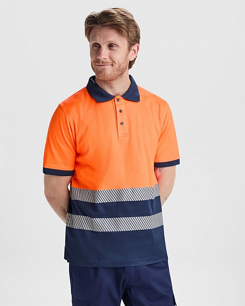 High-visibility polo shirt Roly Atrio 170 g (HV9318) - Photo