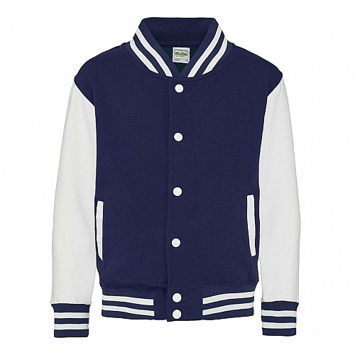 JUST HOODS KIDS VARSITY JACKET (AWJH043J) - Photo