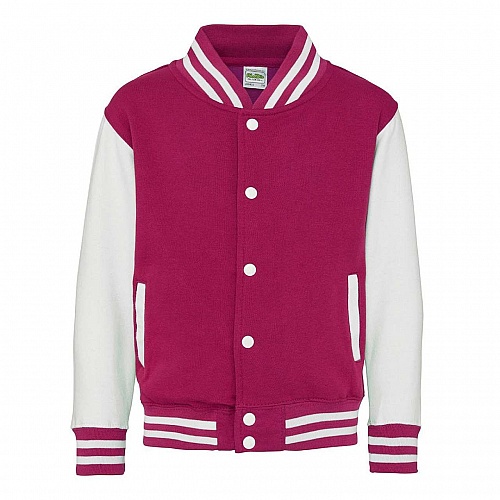 JUST HOODS KIDS VARSITY JACKET (AWJH043J) - Photo