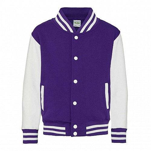 JUST HOODS KIDS VARSITY JACKET (AWJH043J) - Photo