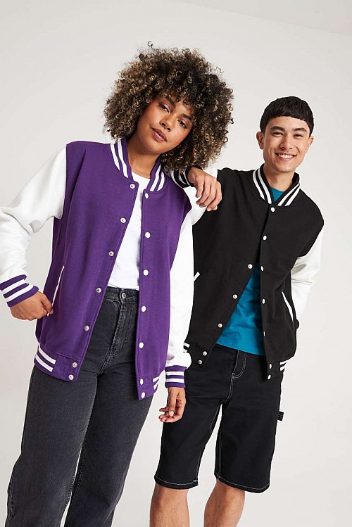 JUST HOODS VARSITY JACKET (AWJH043) - Photo