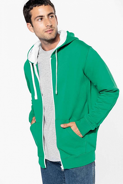 Kariban Contrast Hooded F.Zip 280g (KA466) - Zdjęcie