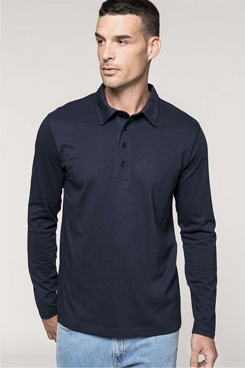 Kariban Men LS Jersey Polo 180g (KA205) - Zdjęcie