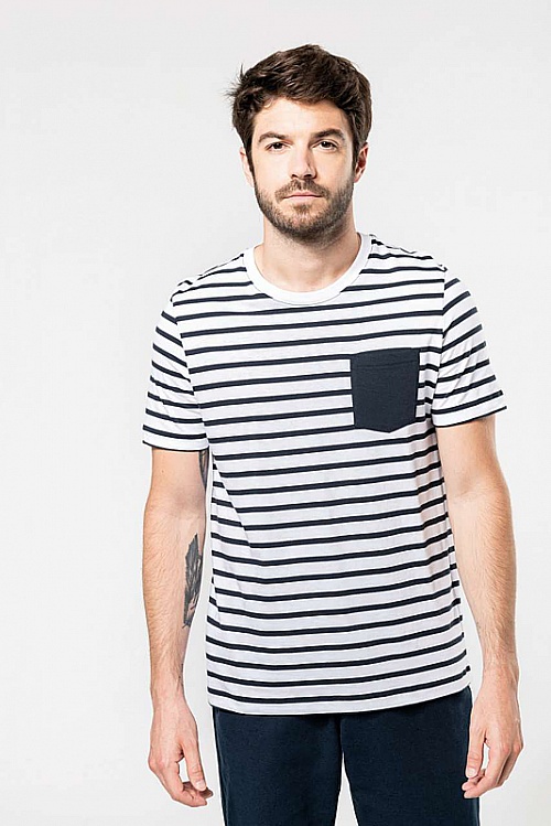 Kariban Striped Sailor Pocket T-Shirt (KA378) - Zdjęcie