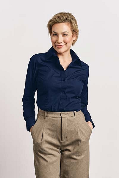 Koszula damska z długim rękawem Promodoro Women’s Poplin Shirt LS (P-6315) - Zdjęcie
