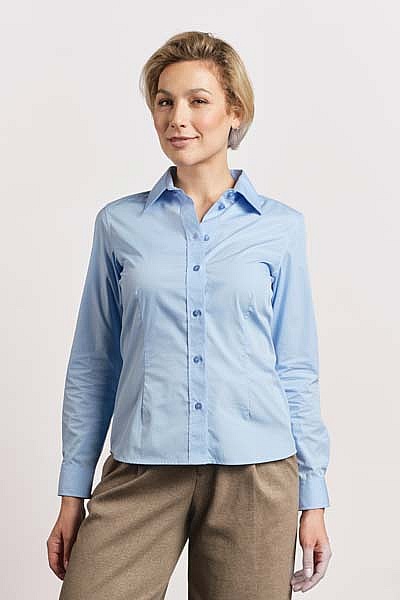 Koszula damska z długim rękawem Promodoro Women’s Poplin Shirt LS (P-6315) - Zdjęcie