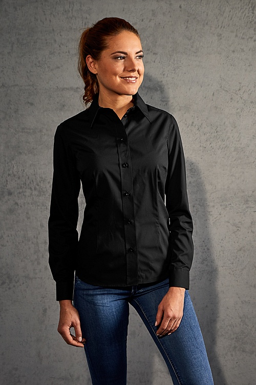 Koszula damska z długim rękawem Promodoro Women’s Poplin Shirt LS (P-6315) - Zdjęcie