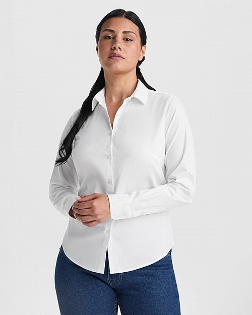 Koszula damska z długim rękawem Roly Moscú Woman 140 g (CM5505) - Zdjęcie