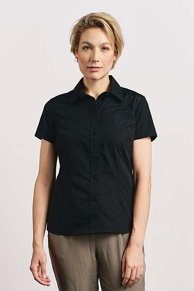 Koszula damska z krótkim rękawem Promodoro Women’s Poplin Shirt (P-6305) - Zdjęcie