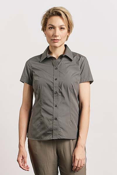 Koszula damska z krótkim rękawem Promodoro Women’s Poplin Shirt (P-6305) - Zdjęcie