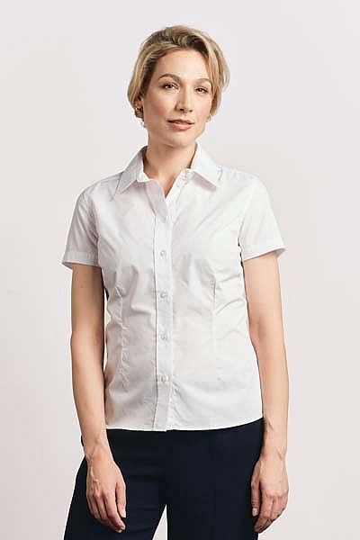 Koszula damska z krótkim rękawem Promodoro Women’s Poplin Shirt (P-6305) - Zdjęcie