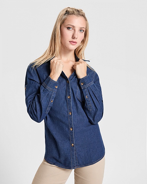 Koszula jeansowa damska Roly Lujan Woman 210 g (CM6707) - Zdjęcie
