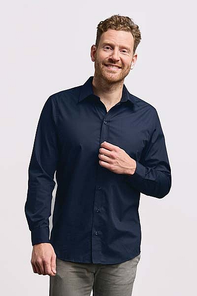 Koszula męska z długim rękawem Promodoro Men’s Poplin Shirt Longsleeve (P-6310) - Zdjęcie