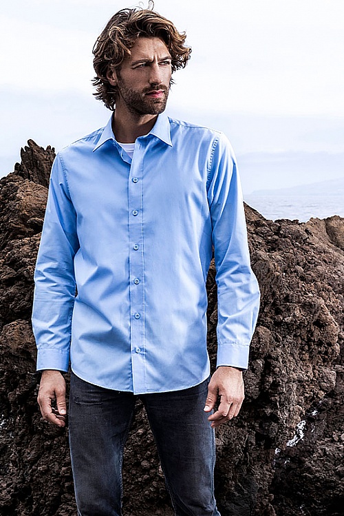 Koszula męska z długim rękawem Promodoro Men’s Poplin Shirt Longsleeve (P-6310) - Zdjęcie