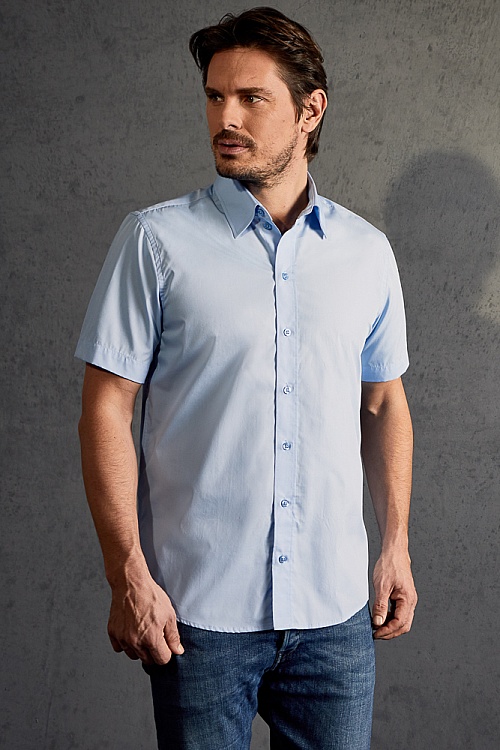 Koszula męska z krótkim rękawem Promodoro Poplin Shirt (P-6300) - Zdjęcie