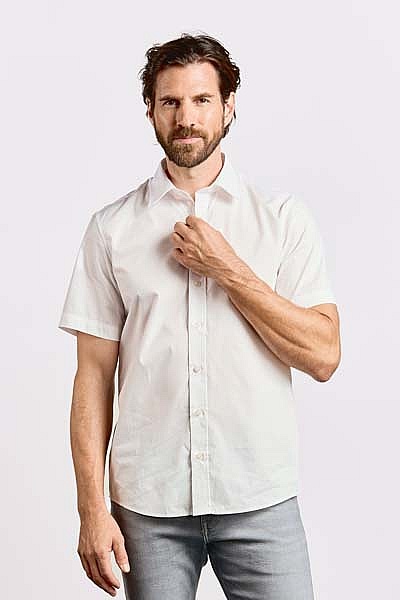Koszula męska z krótkim rękawem Promodoro Poplin Shirt (P-6300) - Zdjęcie